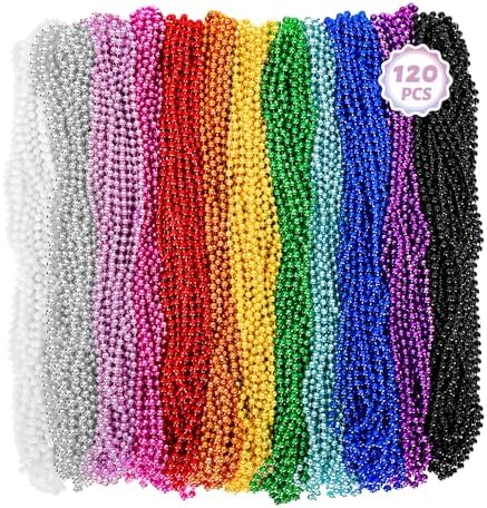 Party Favor Necklaces 72 Color Mardi Gras Beads - 6 Dozen (Free Shipping) 72 Bead Necklaces Pack